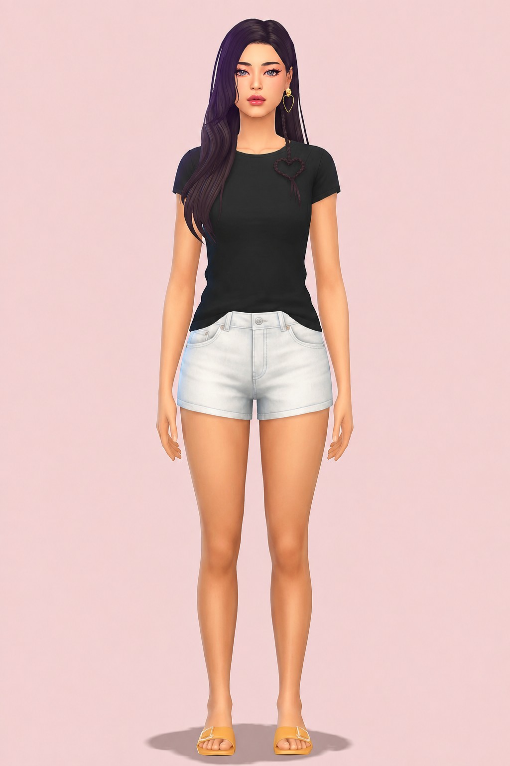 Wonhee hairstyle custom content (CC) for Sims 4 by thekunstwollen