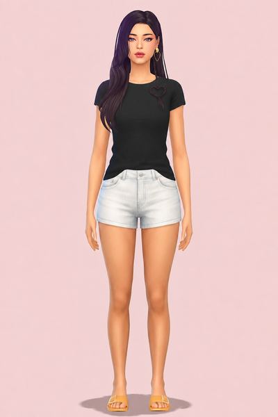 Wonhee hairstyle custom content (CC) for Sims 4 by thekunstwollen