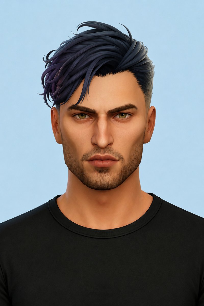 Jaylord Hair custom content (CC) for Sims 4 by johnnysims