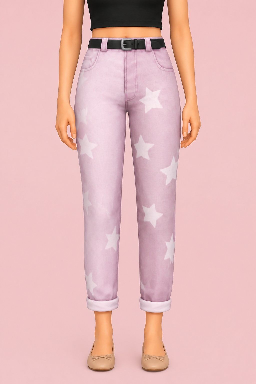 Star Jeans custom content (CC) for Sims 4 by kumikya
