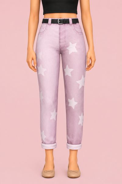 Star Jeans custom content (CC) for Sims 4 by kumikya