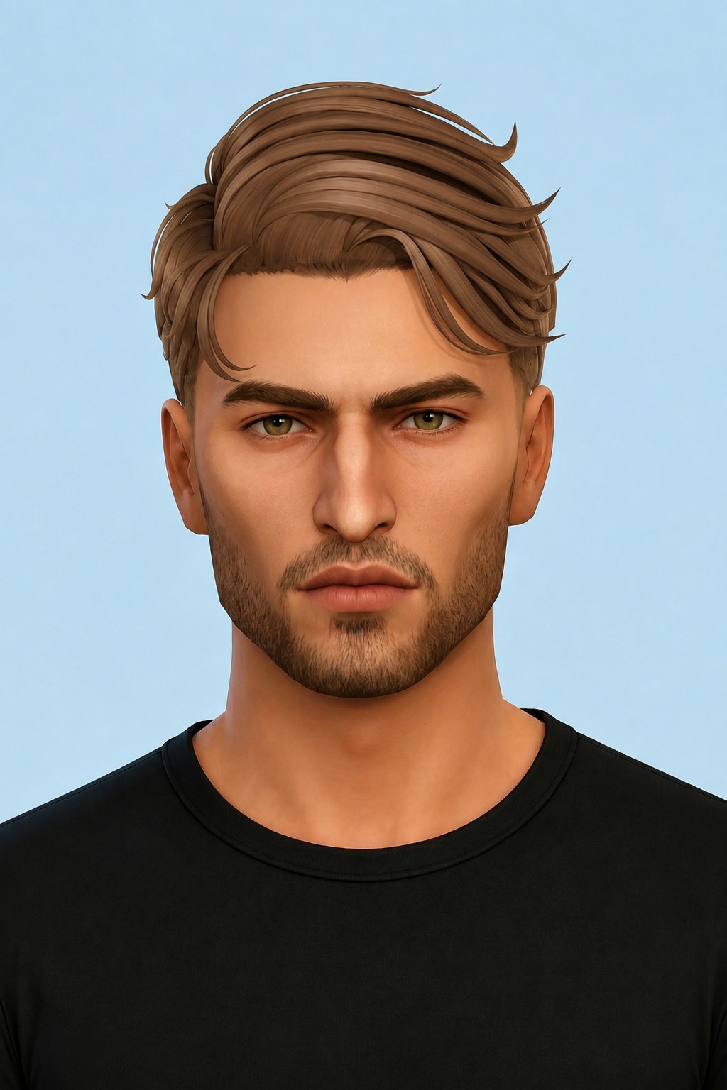 Nikolas Hair custom content (CC) for Sims 4 by johnnysims
