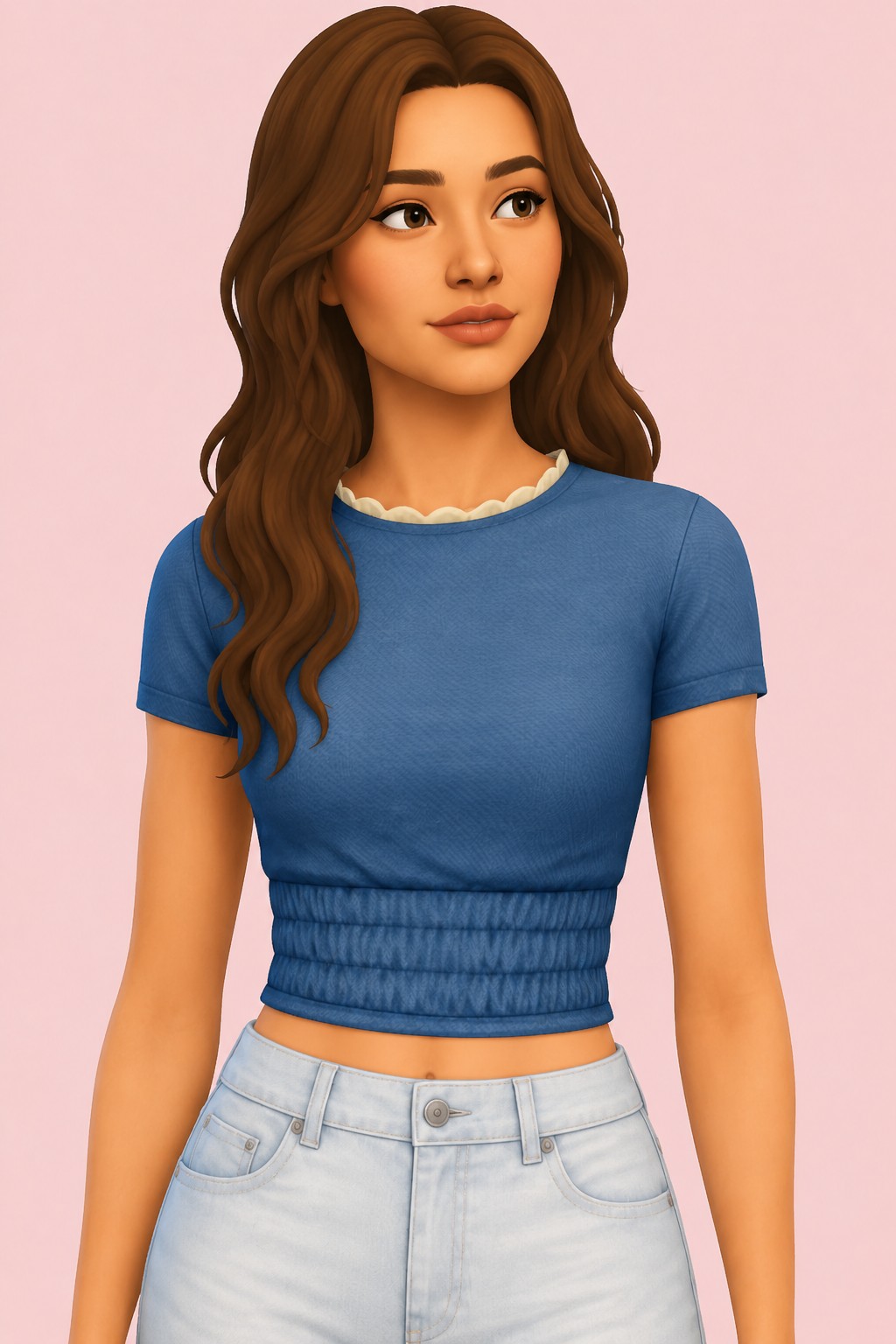 Roxy Top custom content (CC) for Sims 4 by huien