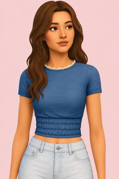Roxy Top custom content (CC) for Sims 4 by huien