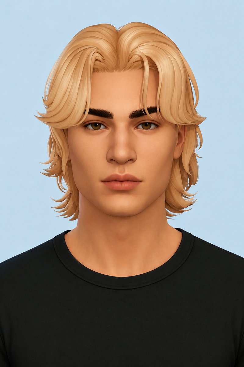 Bradley Hair custom content (CC) for Sims 4 by johnnysims