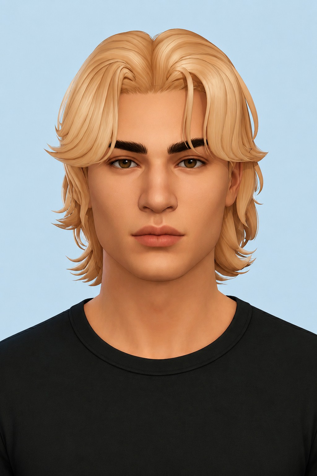 Bradley Hair custom content (CC) for Sims 4 by johnnysims