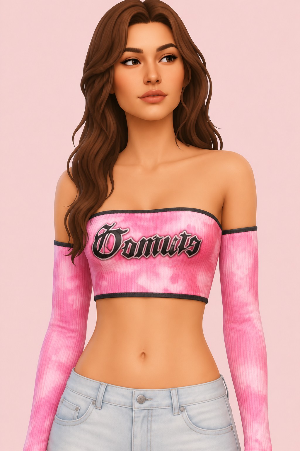 Ayesha Top custom content (CC) for Sims 4 by sentate