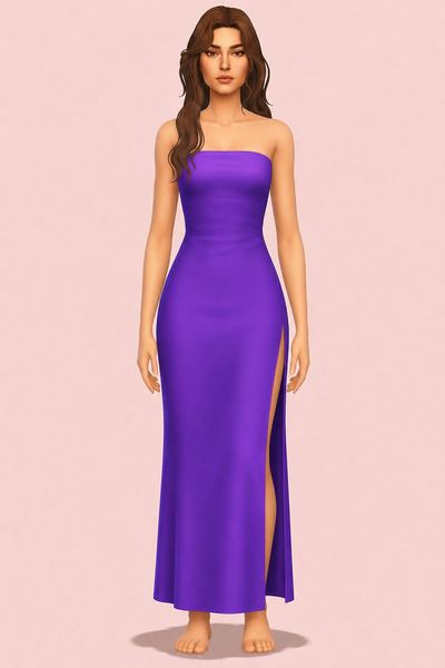 Helga Dress custom content (CC) for Sims 4 by sentate