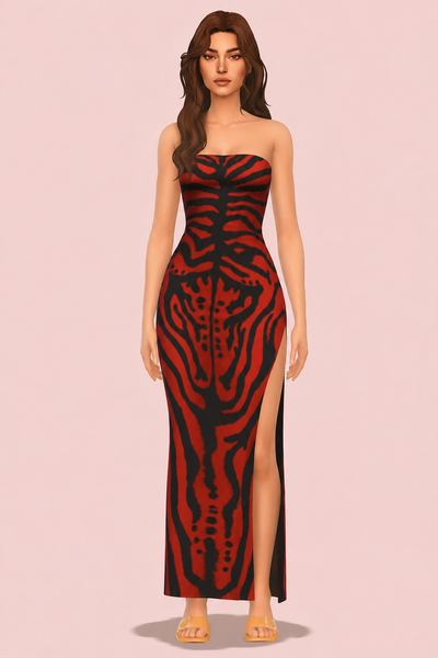Club Caliente Dress 2 custom content (CC) for Sims 4 by sentate
