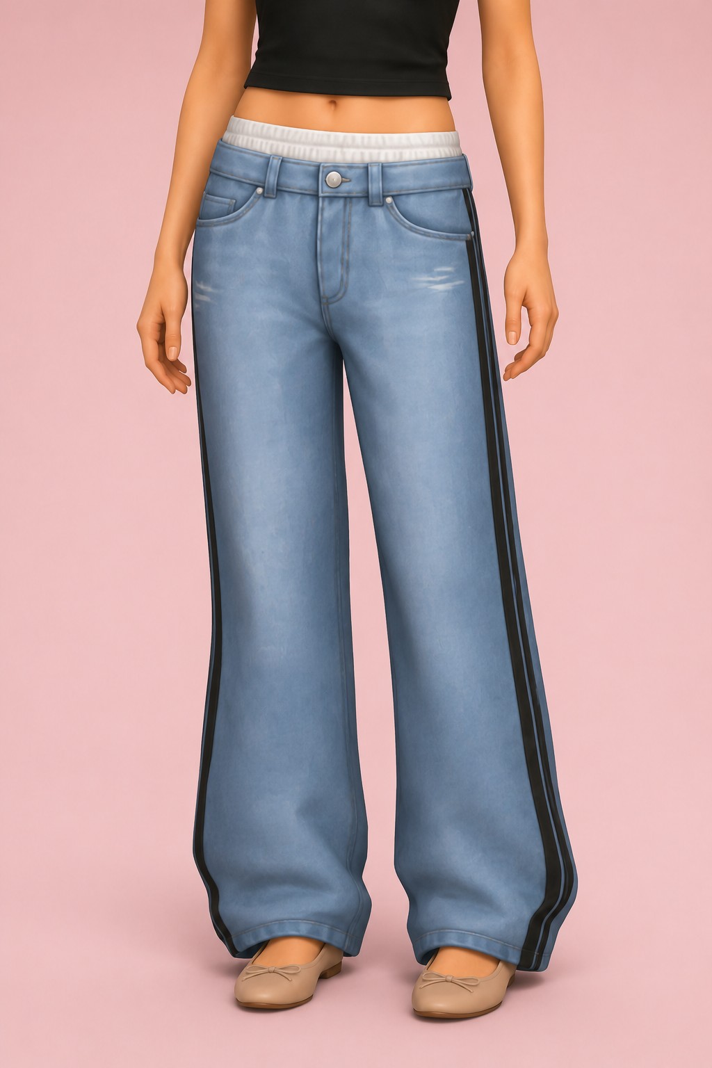 TOXIC JEANS custom content (CC) for Sims 4 by jellymoo