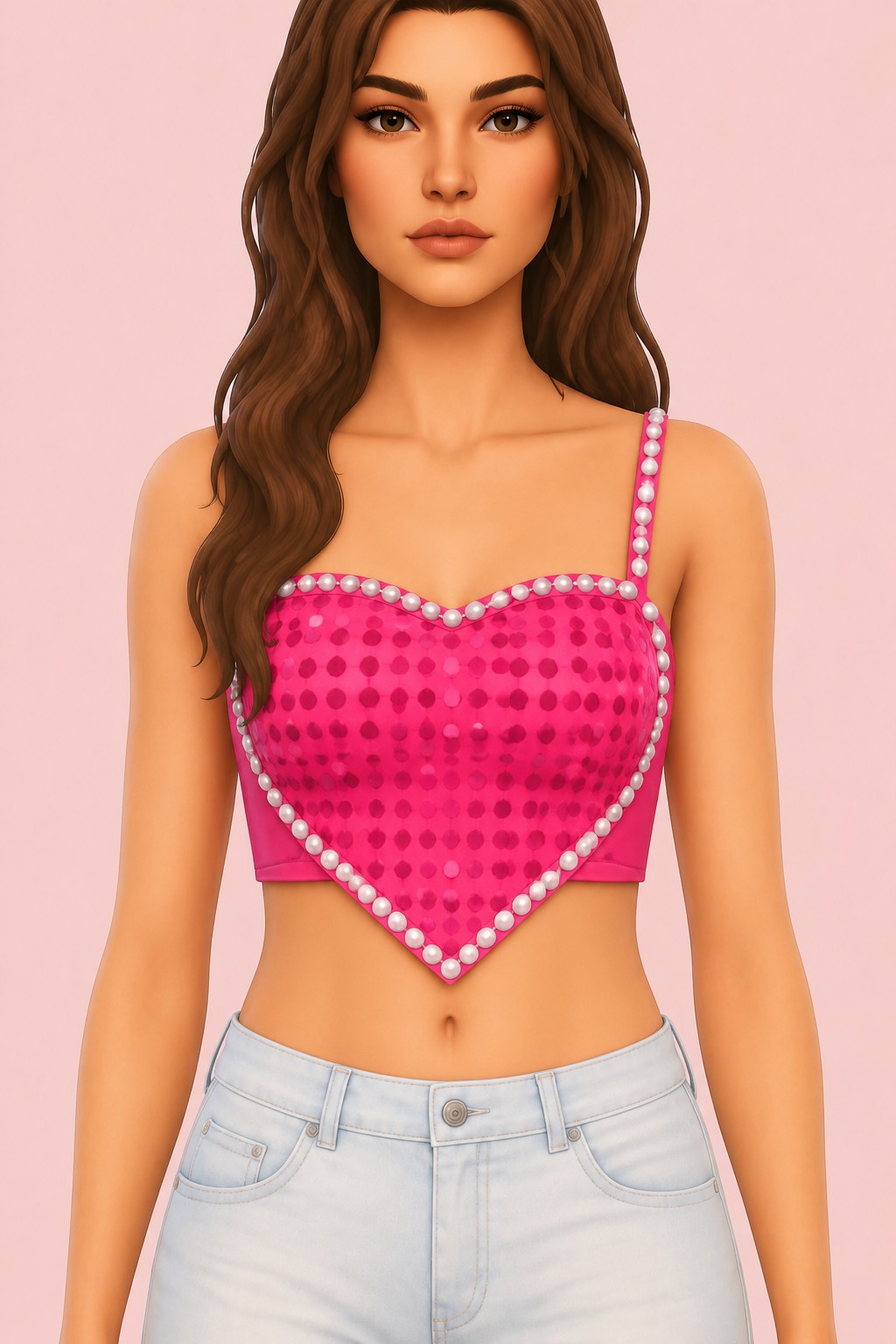 Teresa Top custom content (CC) for Sims 4 by greenllamas