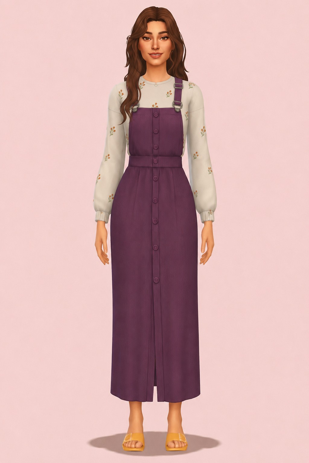 Платье-комбинезон custom content (CC) for Sims 4 by LiyahSim