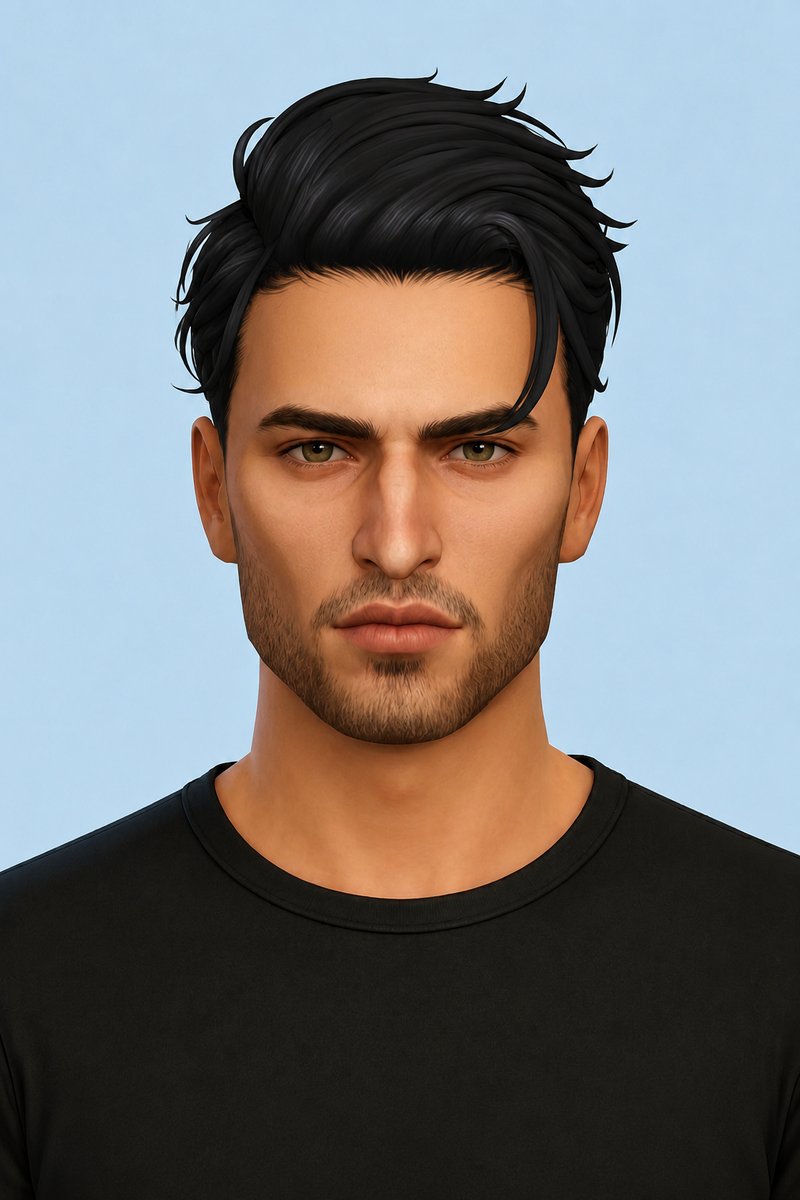 Ivan Hair custom content (CC) for Sims 4 by johnnysims