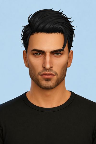 Ivan Hair custom content (CC) for Sims 4 by johnnysims