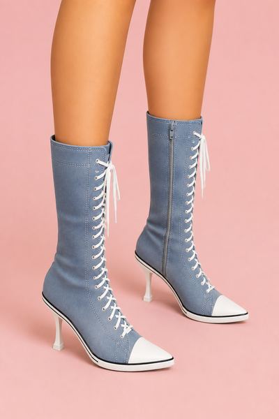 Denim Pointed Toe Boots custom content (CC) for Sims 4 by PolySphere