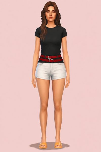 Praline Belt Overlay custom content (CC) for Sims 4 by sentate