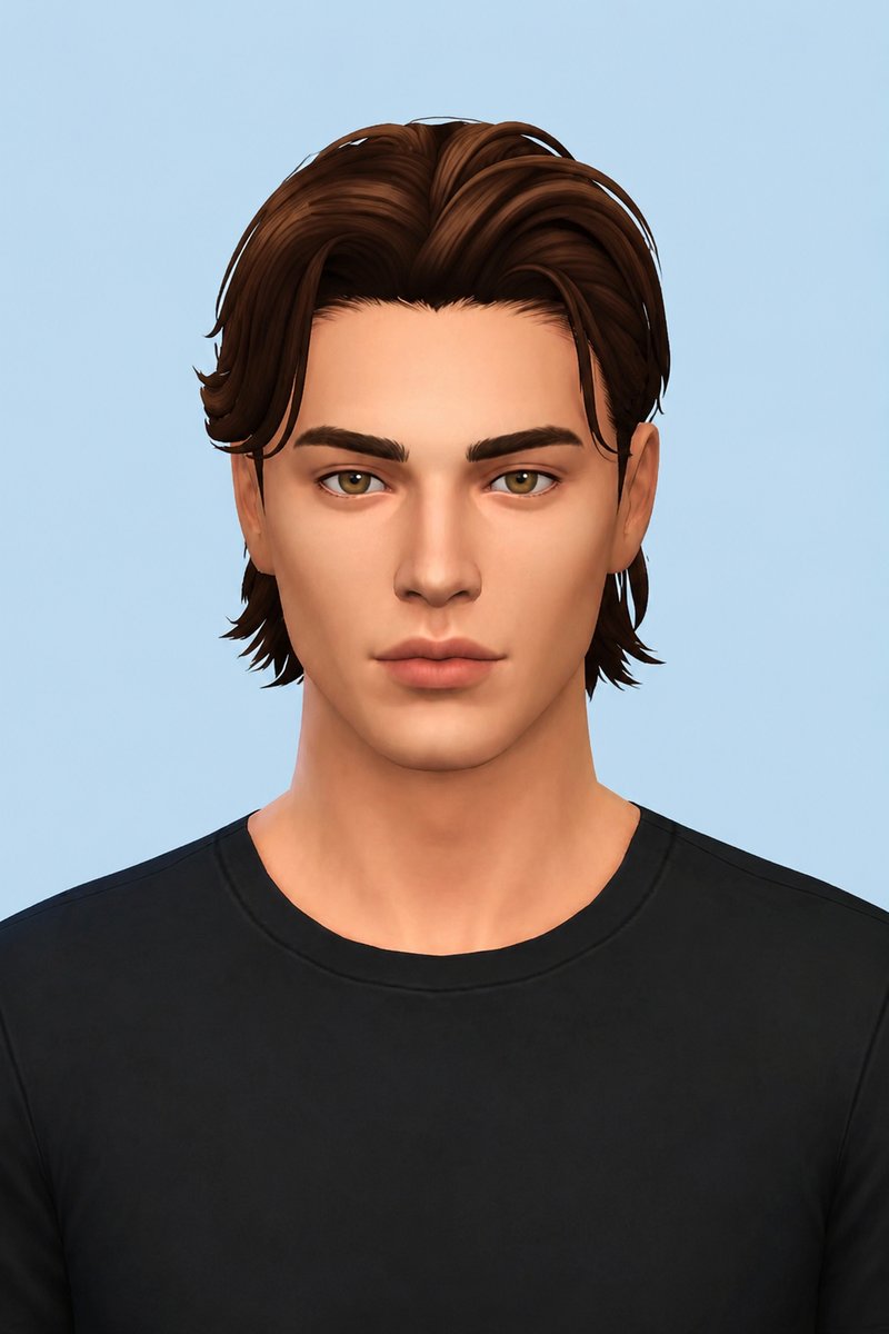 Francis Hair custom content (CC) for Sims 4 by johnnysims