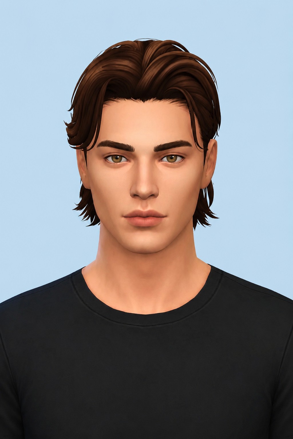 Francis Hair custom content (CC) for Sims 4 by johnnysims