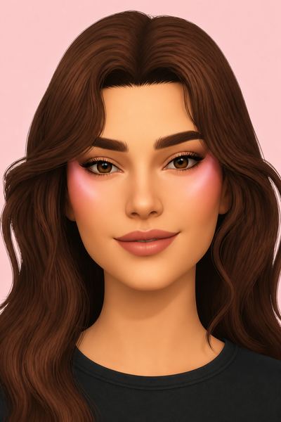 Blusher & Highlighter custom content (CC) for Sims 4 by amythesailor
