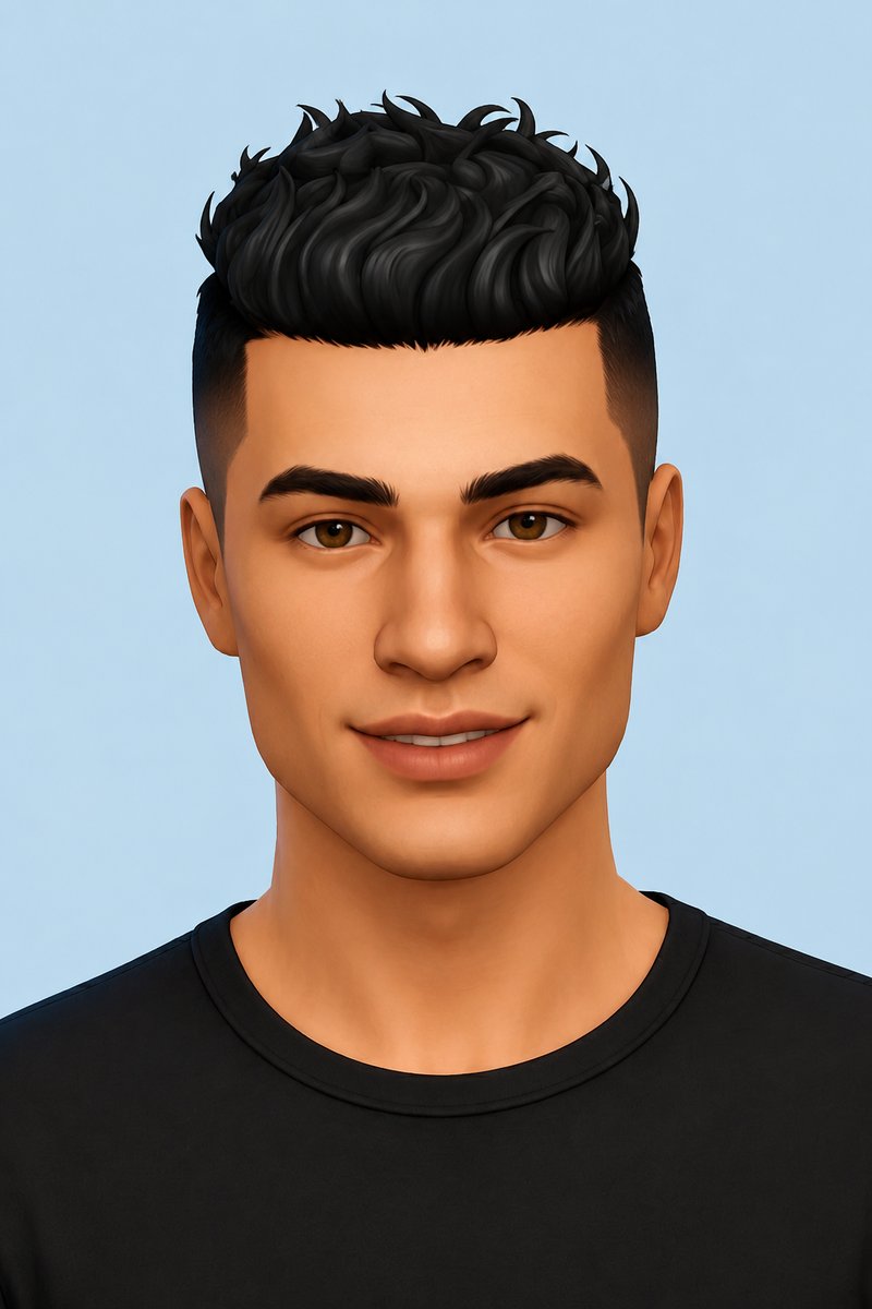 Spiker Hair custom content (CC) for Sims 4 by johnnysims