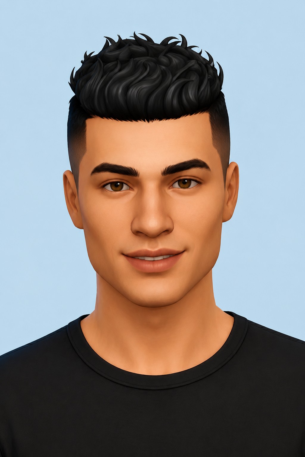 Spiker Hair custom content (CC) for Sims 4 by johnnysims