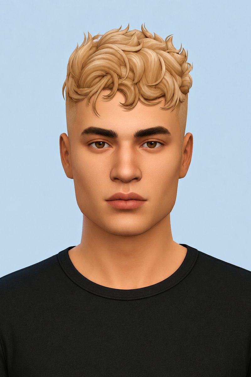 Joshua Hair custom content (CC) for Sims 4 by johnnysims