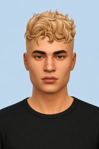 Joshua Hair custom content (CC) for Sims 4 by johnnysims