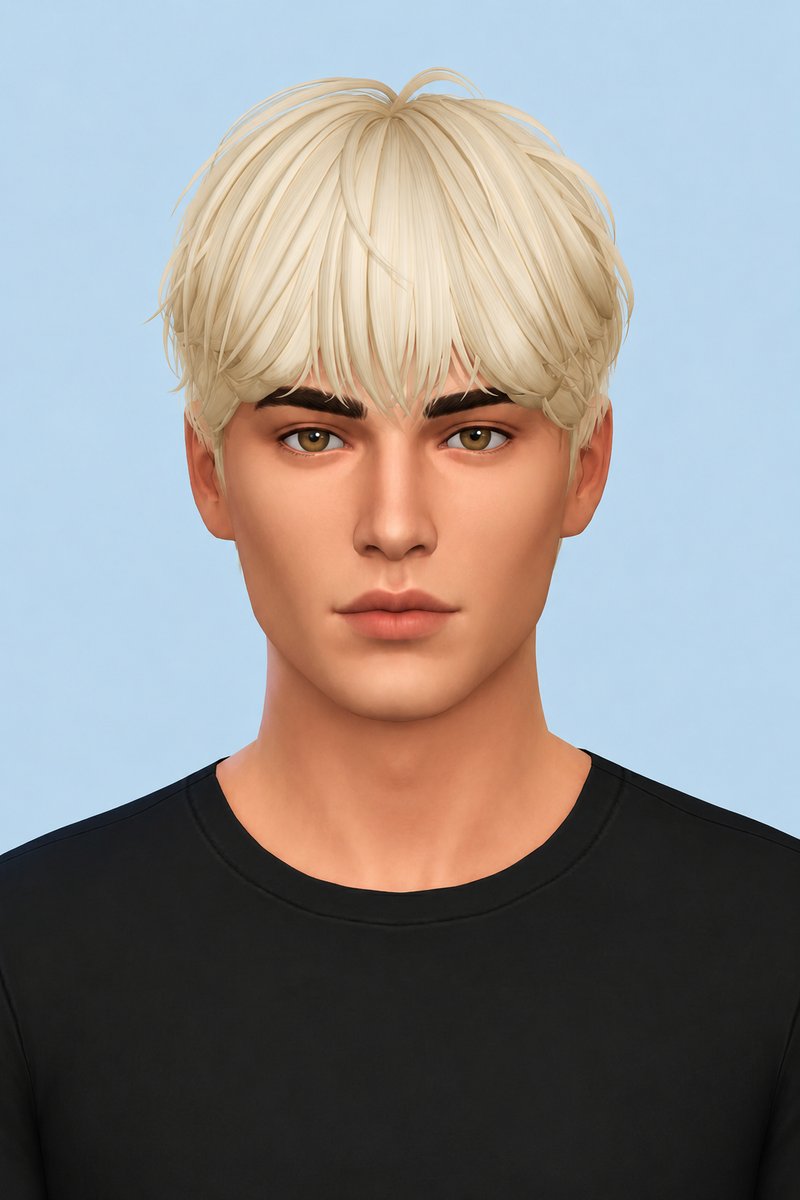 Drew Hair custom content (CC) for Sims 4 by johnnysims