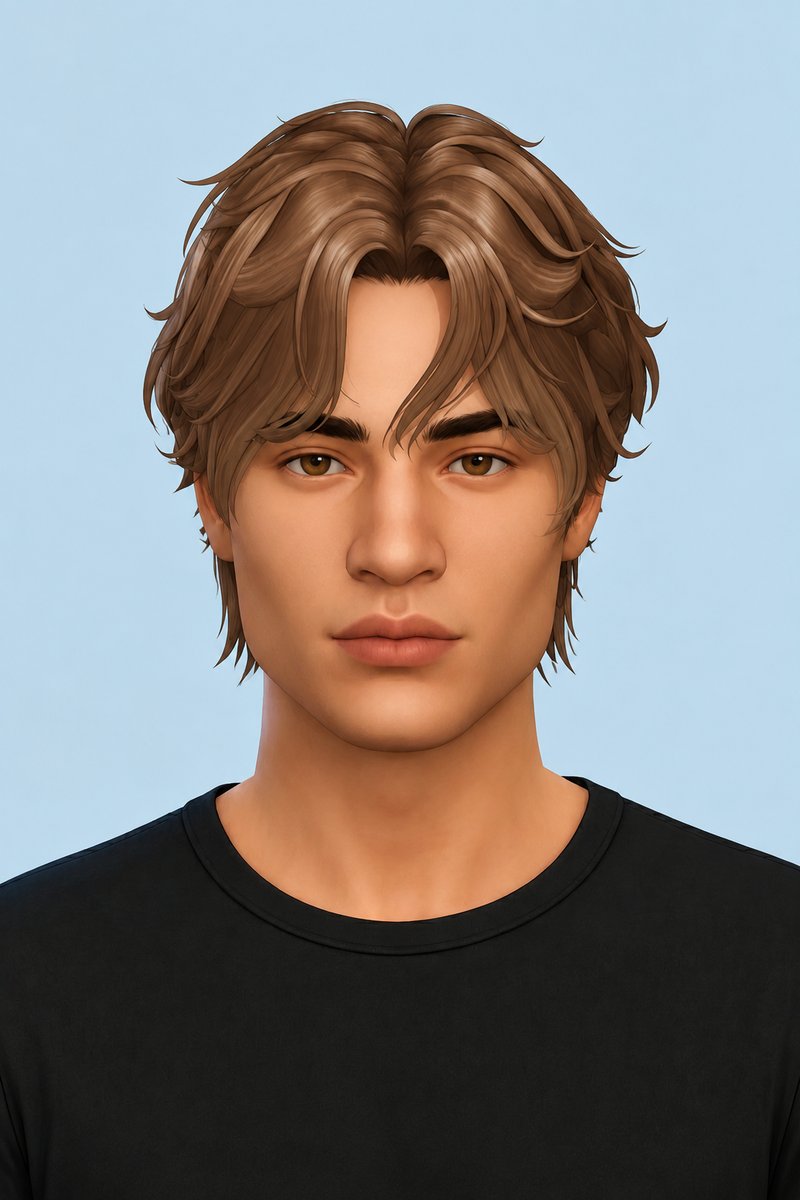 Miles Hair custom content (CC) for Sims 4 by johnnysims