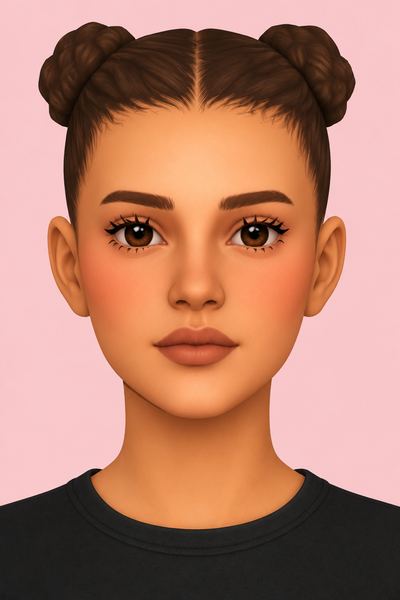 2D cluster lashes set custom content (CC) for Sims 4 by chewybutterfly_