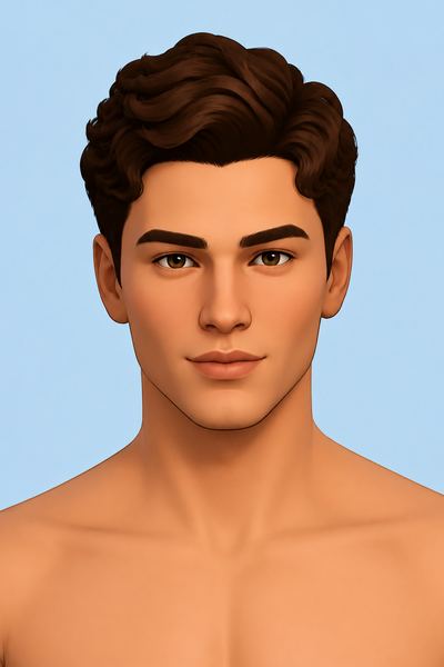 Xavier Skin Overlay custom content (CC) for Sims 4 by sims3melancholic