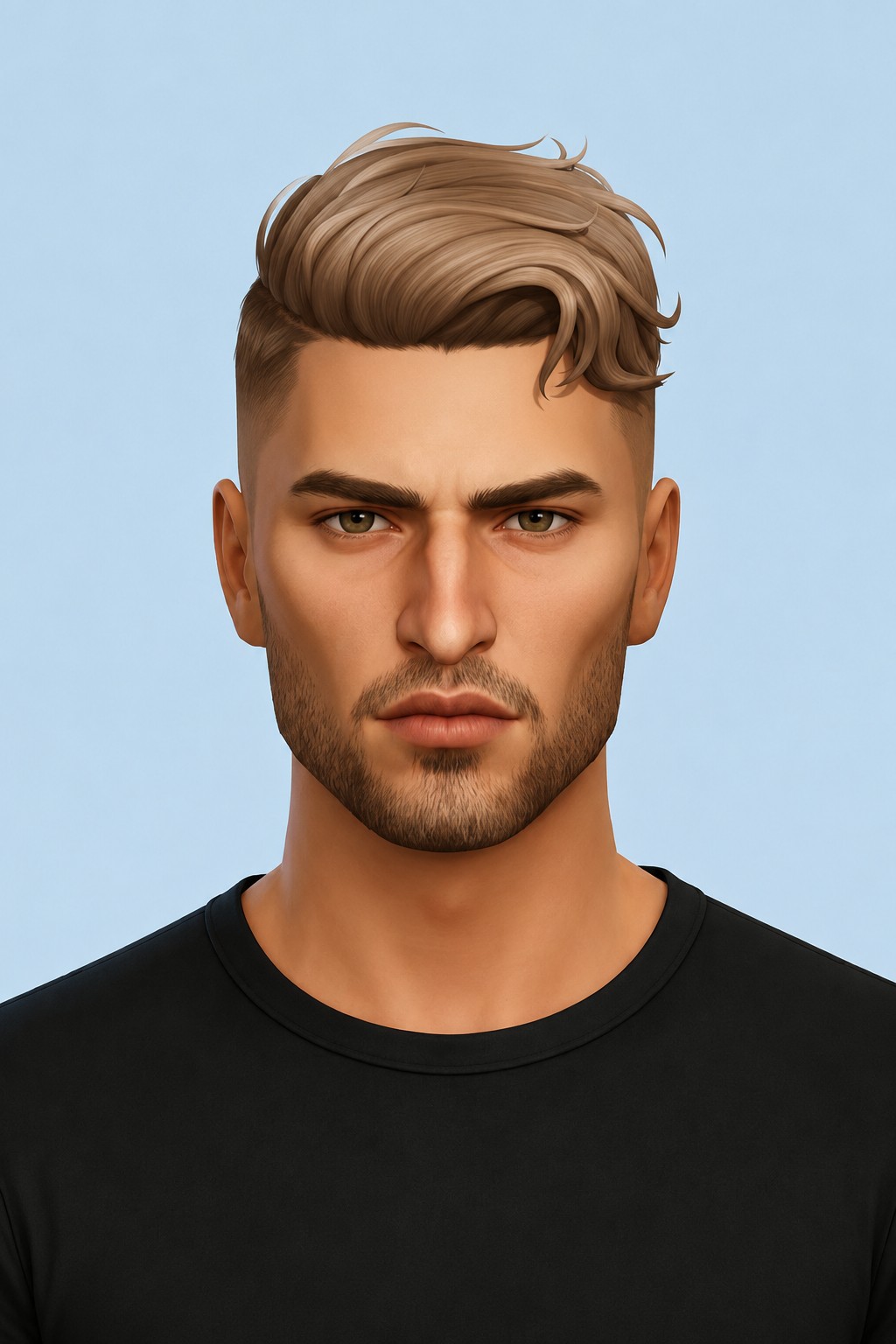 Gabriel Hair custom content (CC) for Sims 4 by johnnysims