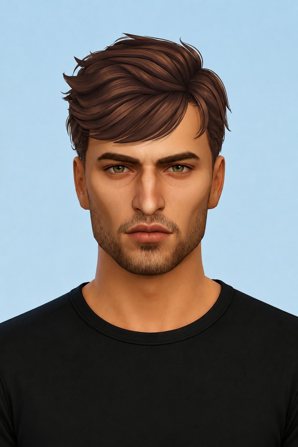 Luca Hair (Revamped) custom content (CC) for Sims 4 by johnnysims