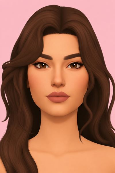 Lips N19 custom content (CC) for Sims 4 by poyopoyosim
