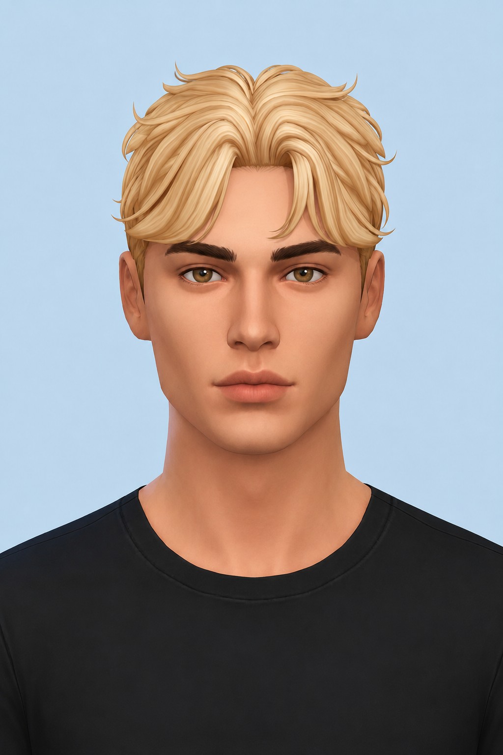 Arthur Hair custom content (CC) for Sims 4 by johnnysims