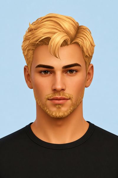 Barkley Facial Hair custom content (CC) for Sims 4 by golyhawhaw