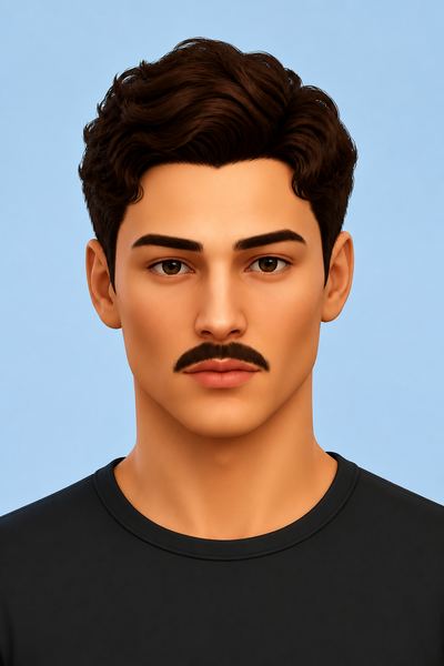 MALE FACIAL HAIR PT2 01 custom content (CC) for Sims 4 by wildpixel