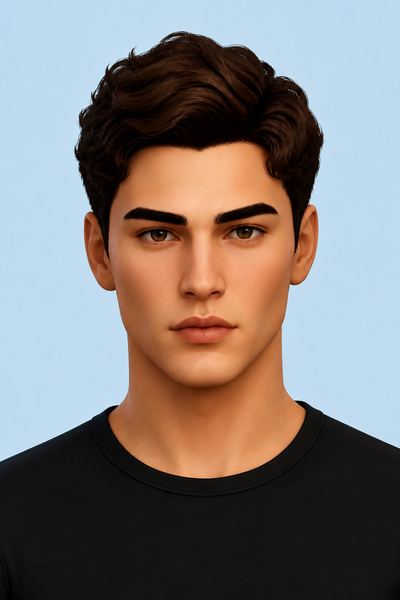 MALE FACIAL HAIR SET 04 S02 custom content (CC) for Sims 4 by wildpixel