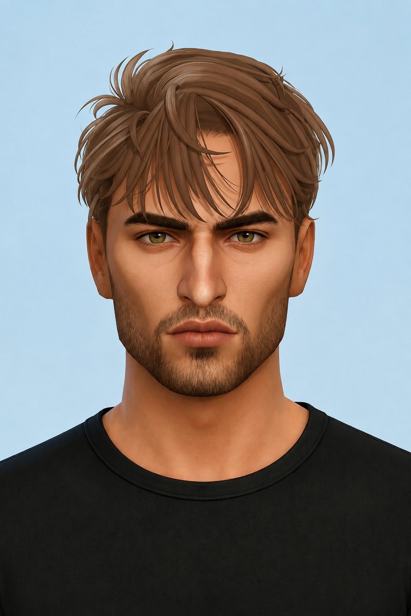 Javier Hair custom content (CC) for Sims 4 by johnnysims
