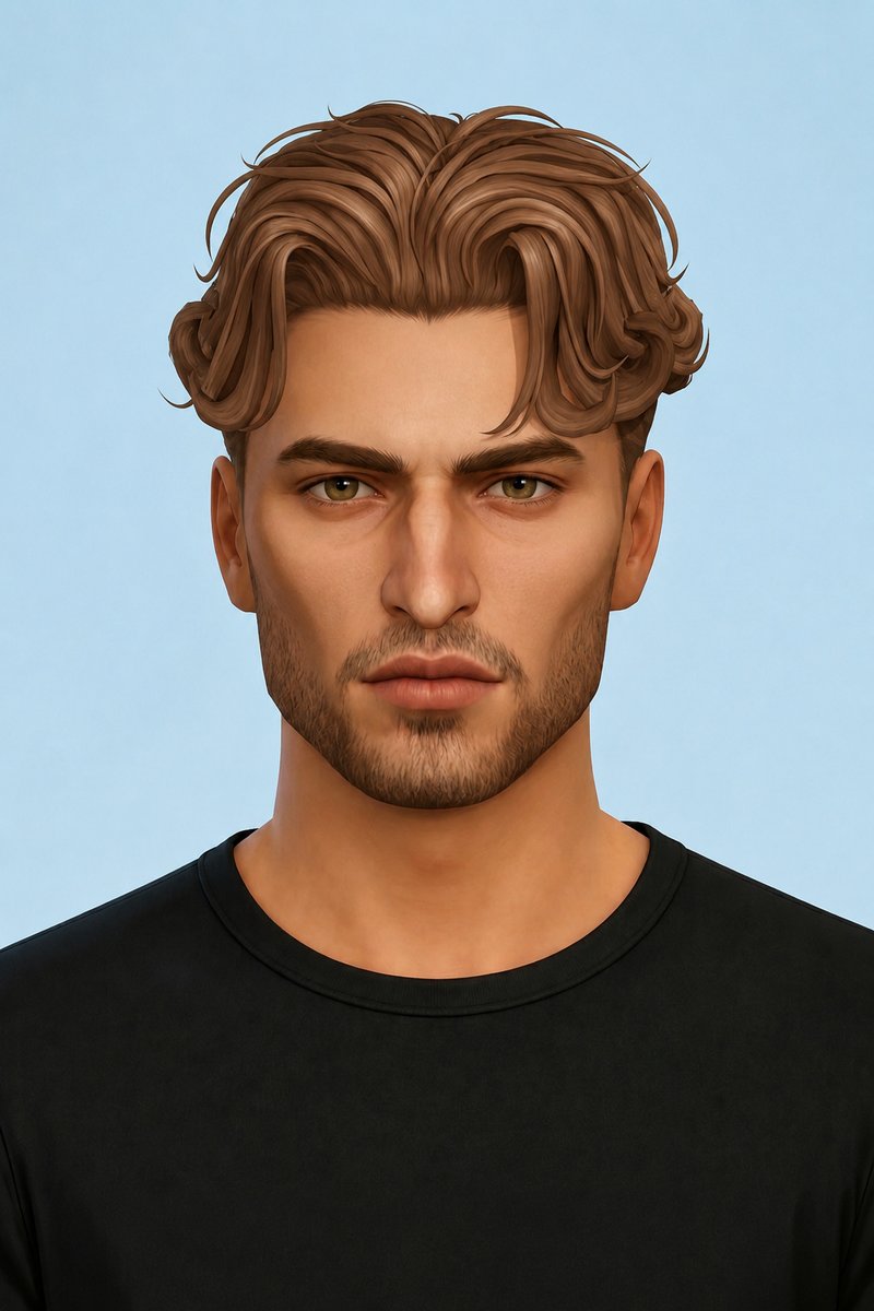 Vince Hair custom content (CC) for Sims 4 by johnnysims
