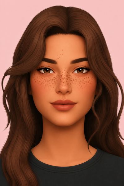 fräken freckles custom content (CC) for Sims 4 by kiwitrait
