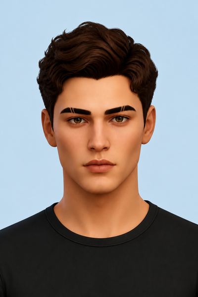 [aprilhush] eyebrows N1 (2 versions) custom content (CC) for Sims 4 by aprilhush