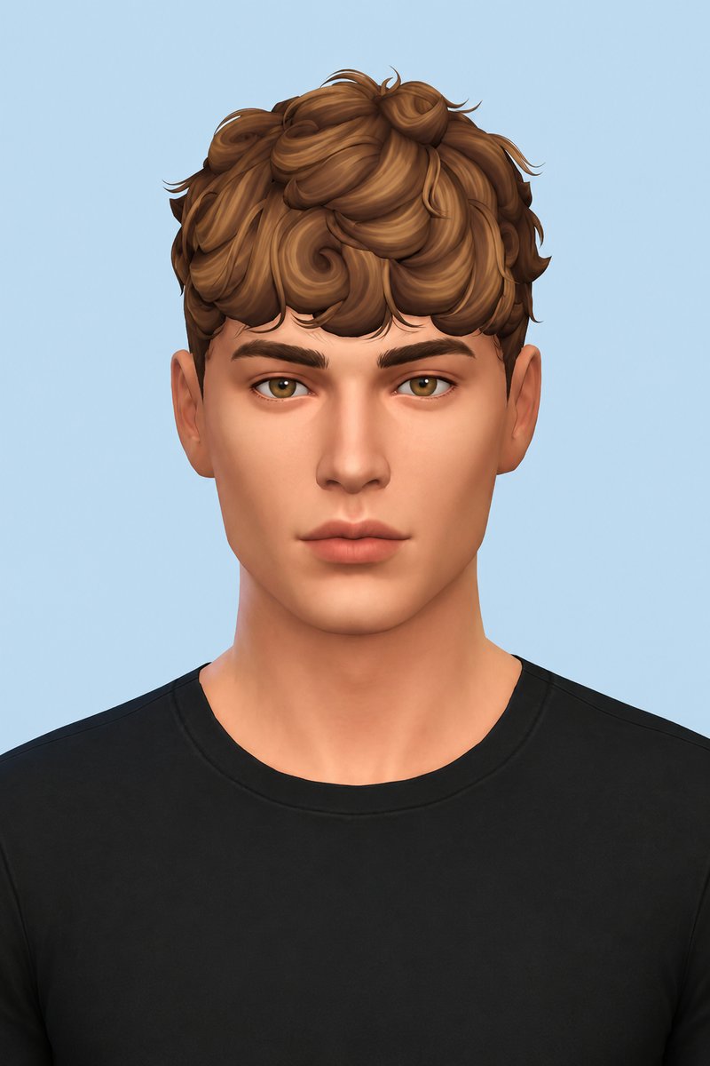 Maurice Hair custom content (CC) for Sims 4 by johnnysims