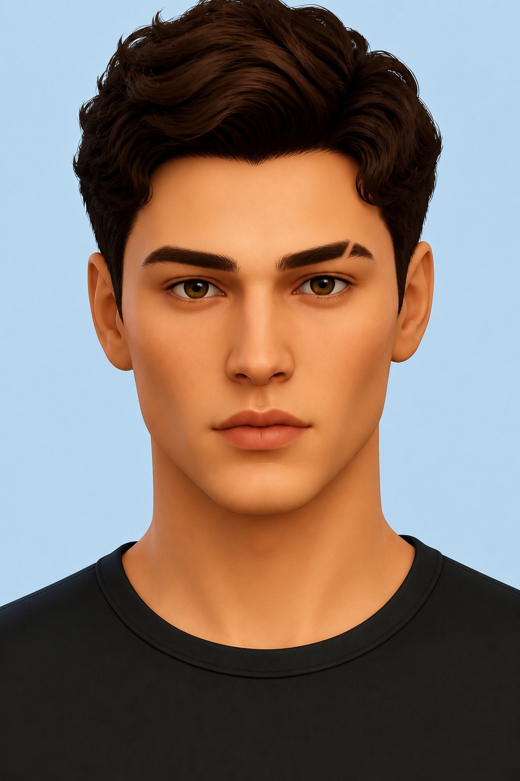 Edge Slit Eyebrows custom content (CC) for Sims 4 by TwistedCat