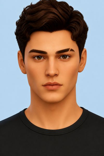 Edge Slit Eyebrows custom content (CC) for Sims 4 by TwistedCat