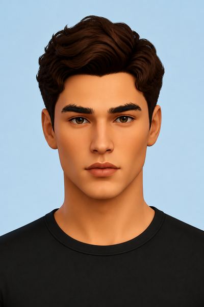 Rugged Eyebrows custom content (CC) for Sims 4 by TwistedCat