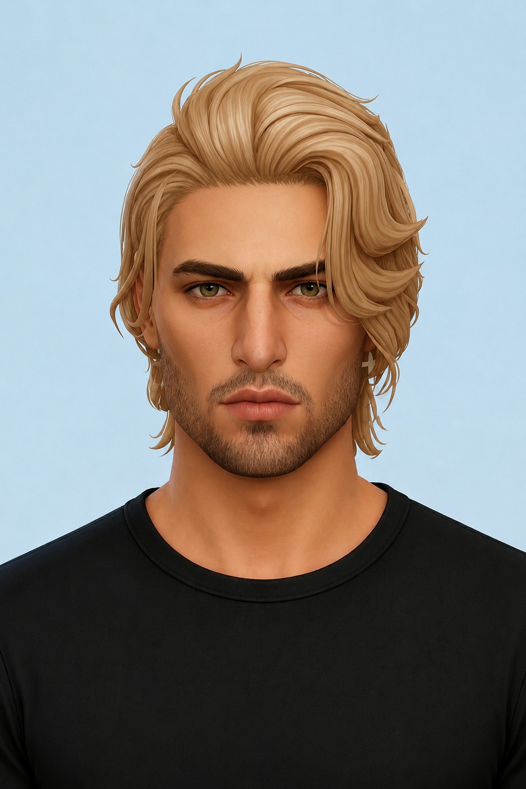Fabio Hair custom content (CC) for Sims 4 by johnnysims