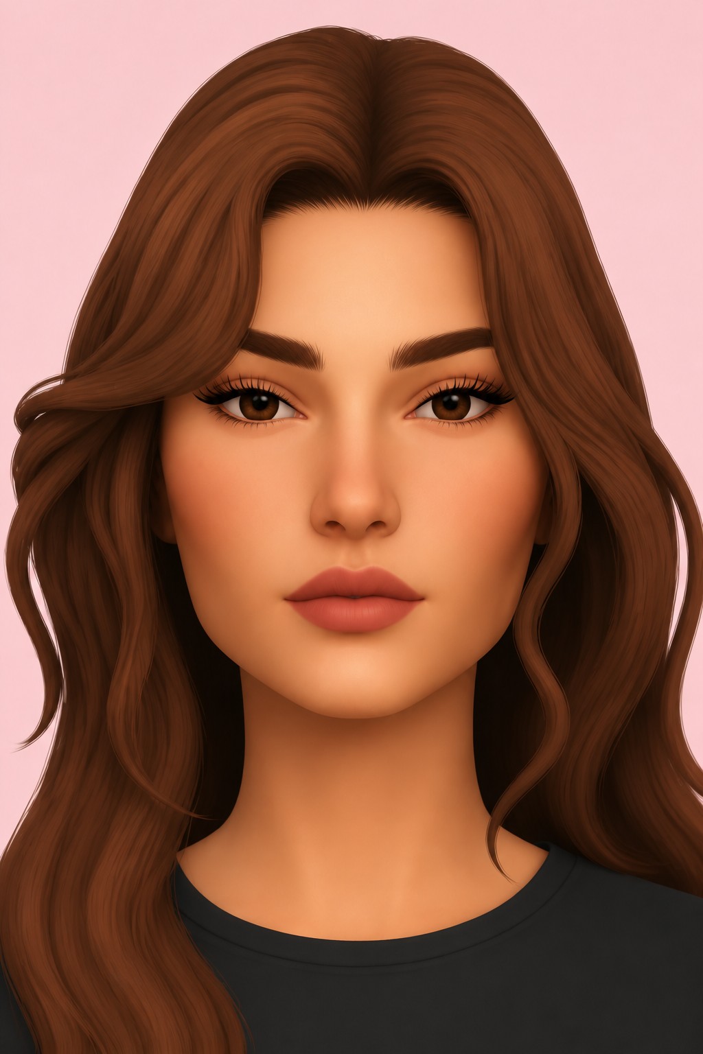 2D Eyelashes N6 custom content (CC) for Sims 4 by obscurus_sims