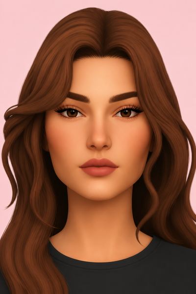 2D Eyelashes N6 custom content (CC) for Sims 4 by obscurus_sims