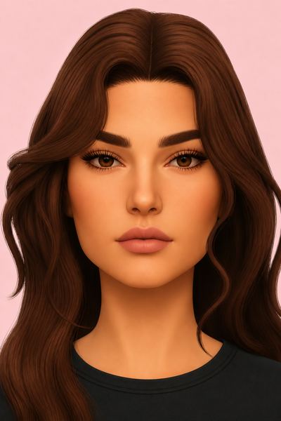 3D Eyelashes N1 custom content (CC) for Sims 4 by obscurus_sims